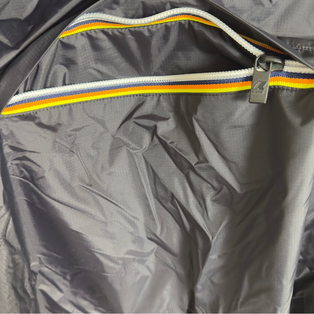 K-Way unisex le vrai Eiffel 3.0 Long Hooded packable Raincoat - Picture 7 of 9